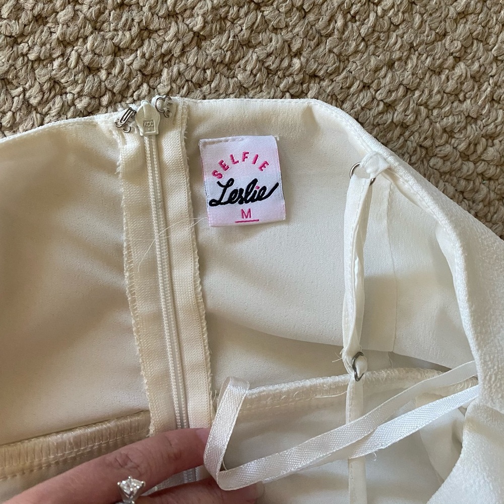 White Selfie Leslie Cocktail Dress - Picture 4 of 4